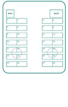 有限会社ルミナス交通　中型バス座席表